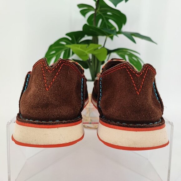 Ariat Woman's Cruiser Palm Brown Serape Leather Slip On Shoes Size 7 - Picture 3 of 8
